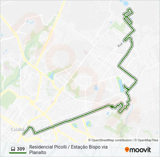 309 Bus Line Map