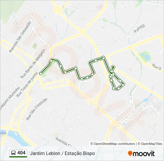 404 Bus Line Map