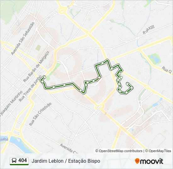 404 Bus Line Map