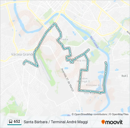 652 Bus Line Map