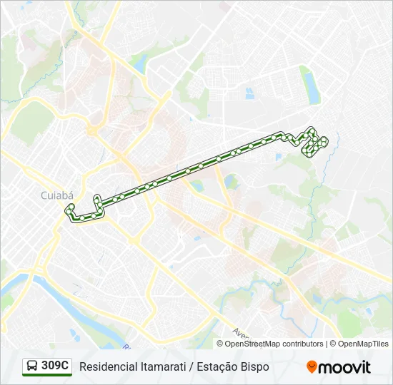 309C Bus Line Map