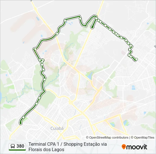 380 Bus Line Map