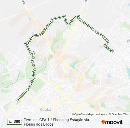 380 Bus Line Map