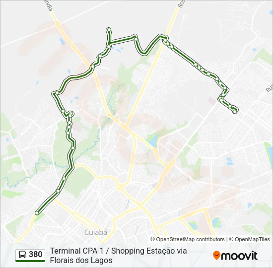 380 Bus Line Map