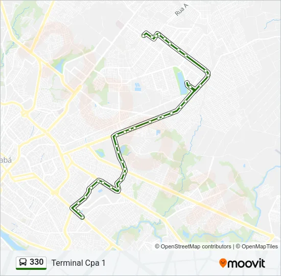 330 Bus Line Map