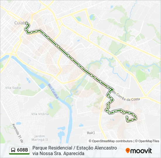 608B Bus Line Map