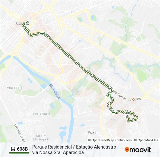 608B Bus Line Map