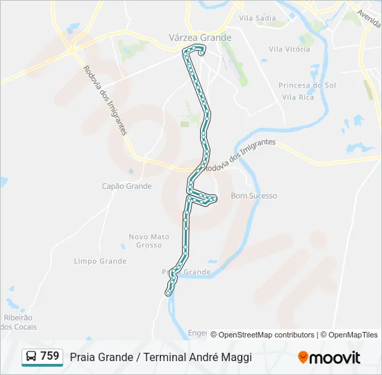 759 Bus Line Map