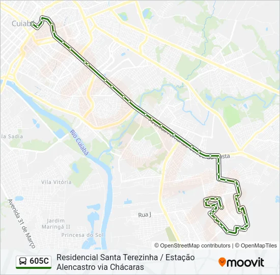605C Bus Line Map