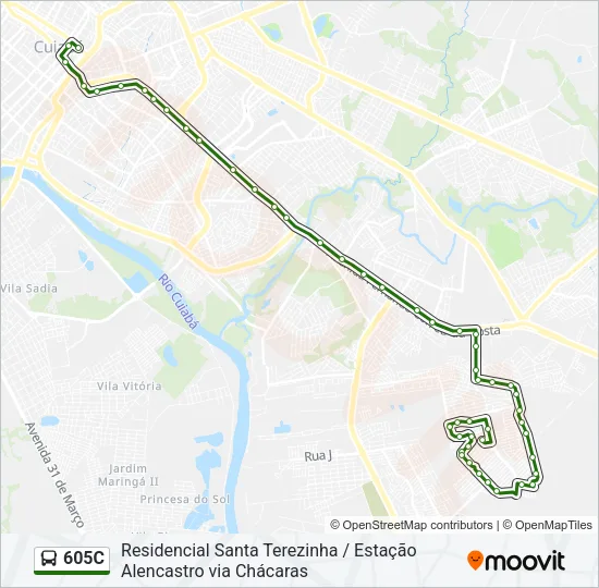605C Bus Line Map