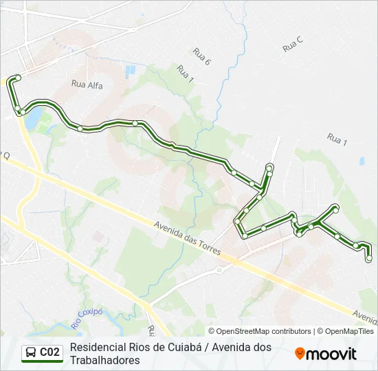 C02 Bus Line Map