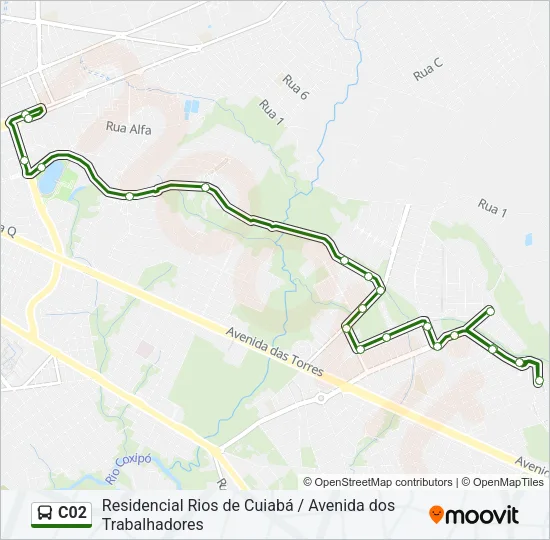 C02 Bus Line Map
