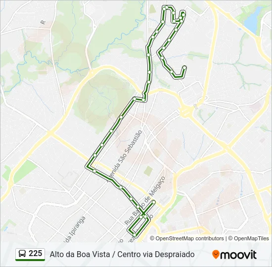 225 Bus Line Map