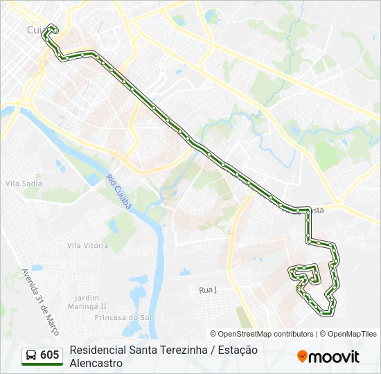 605 Bus Line Map