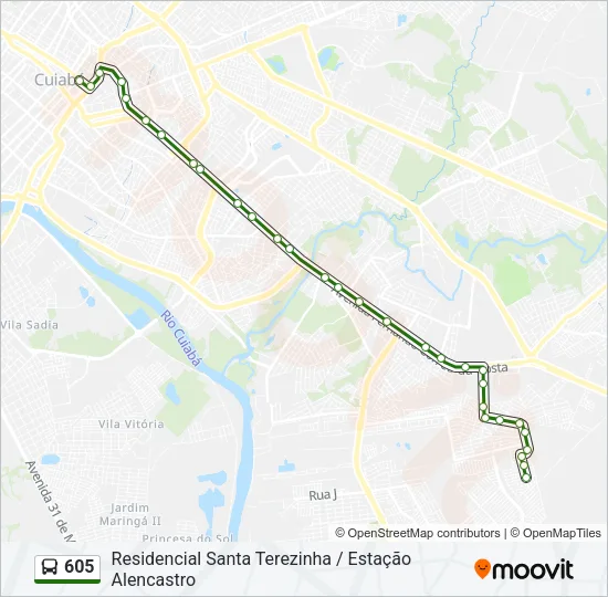 605 Bus Line Map