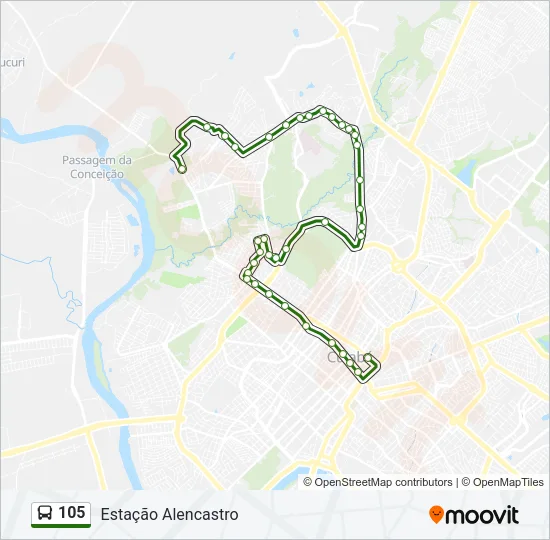 105 Bus Line Map