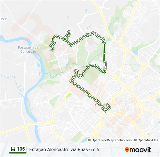 105 Bus Line Map