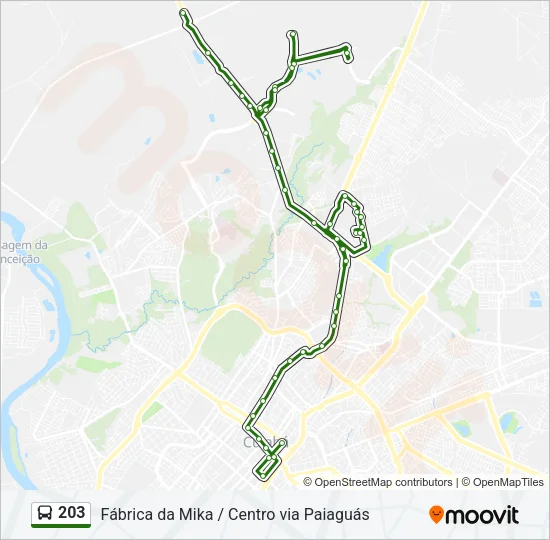 203 Bus Line Map