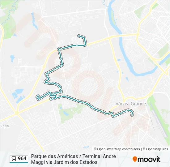 964 Bus Line Map