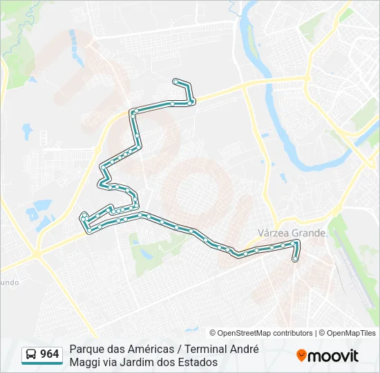 964 Bus Line Map
