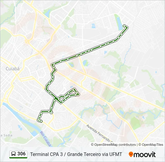 306 Bus Line Map