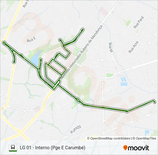 LIGEIRINHO Bus Line Map