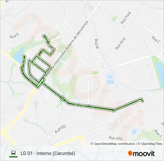 LIGEIRINHO Bus Line Map
