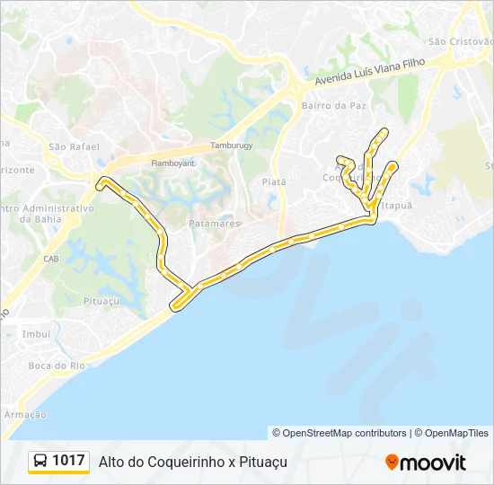 1017 Bus Line Map
