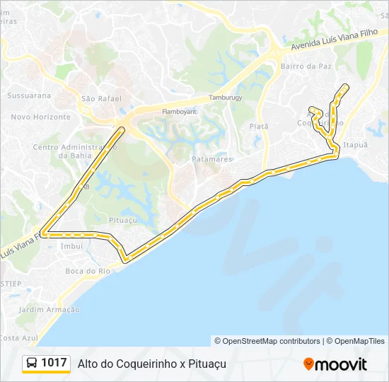 1017 Bus Line Map