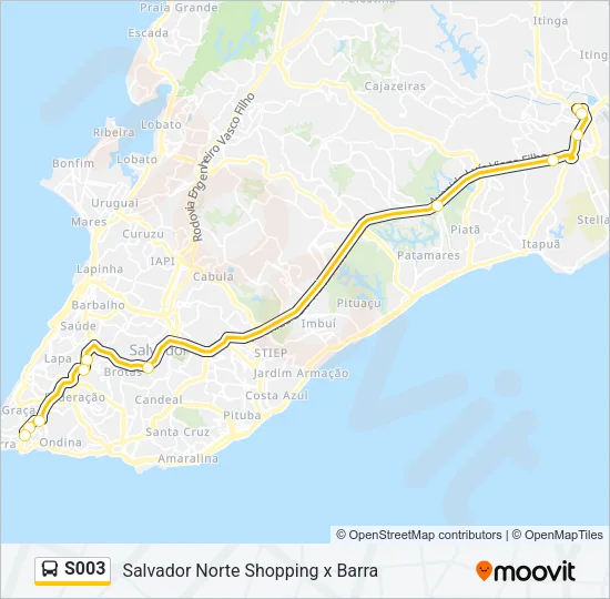 S003 Bus Line Map
