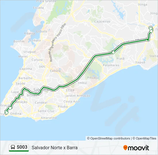 S003 Bus Line Map