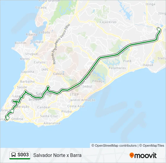 S003 Bus Line Map