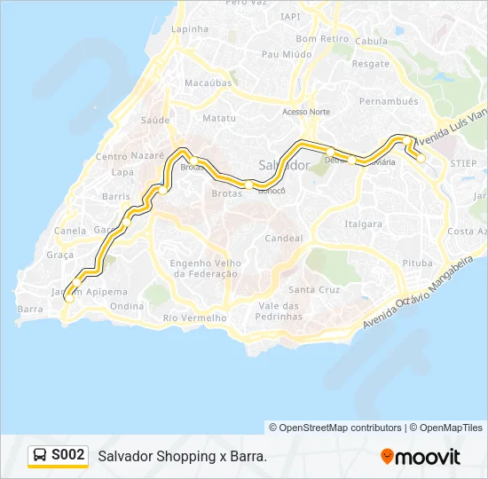 S002 Bus Line Map