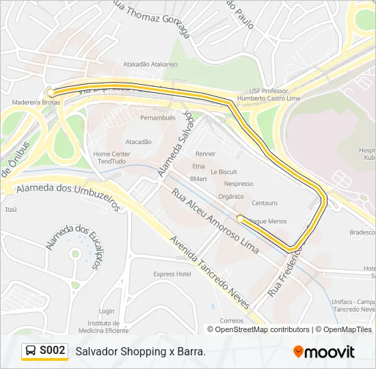 S002 Bus Line Map