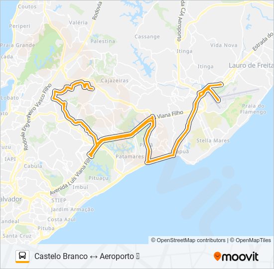 L611 CASTELO BRANCO - AEROPORTO ✈ bus Line Map