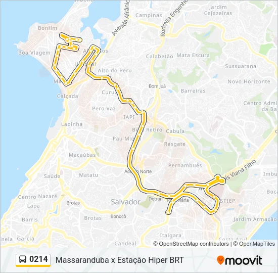 0214 Bus Line Map