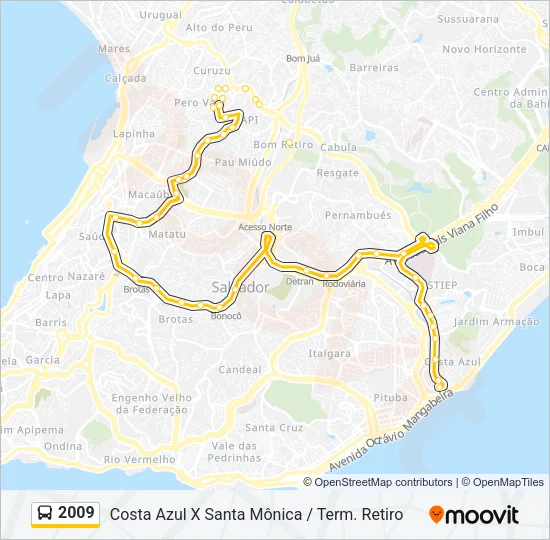 2009 Bus Line Map