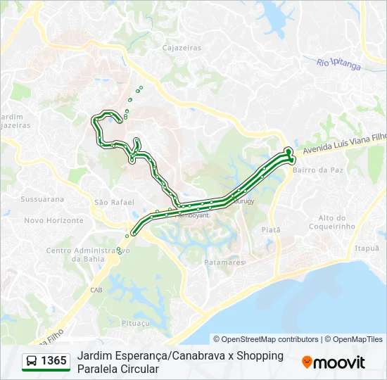 1365 Bus Line Map