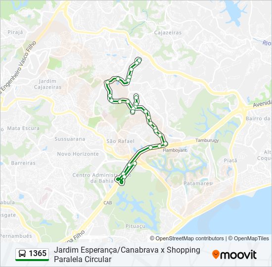 1365 bus Line Map