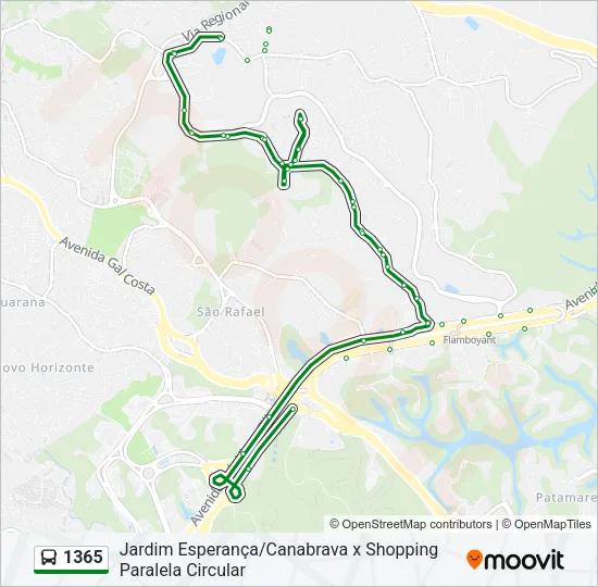 1365 Bus Line Map