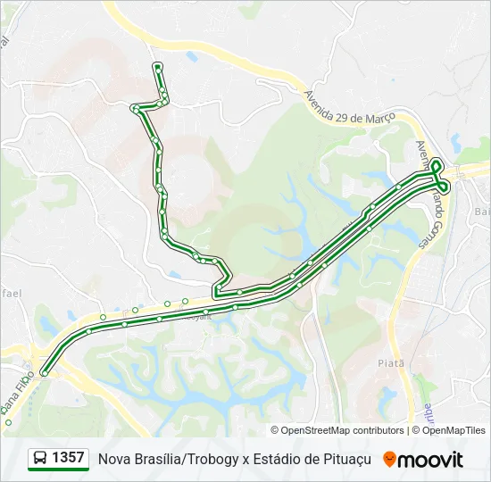 1357 Bus Line Map