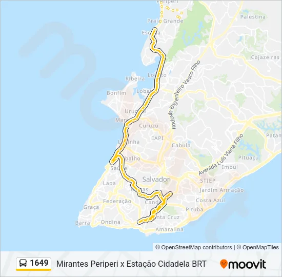 1649 Bus Line Map