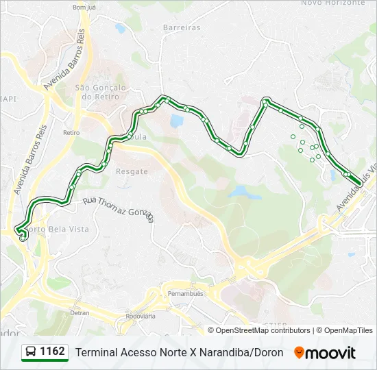 1162 Bus Line Map