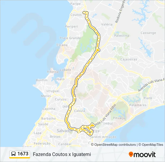 1673 Bus Line Map