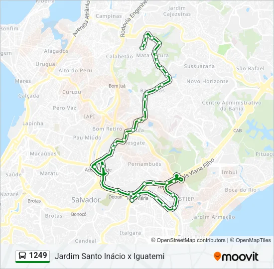 1249 Bus Line Map