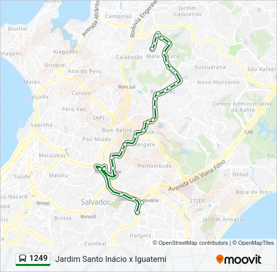 1249 Bus Line Map