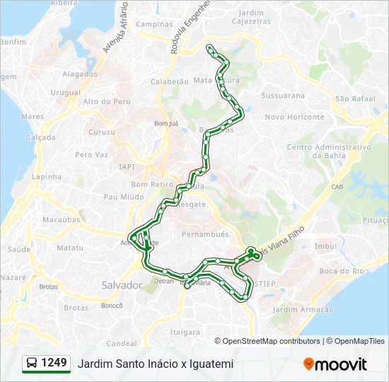 1249 Bus Line Map