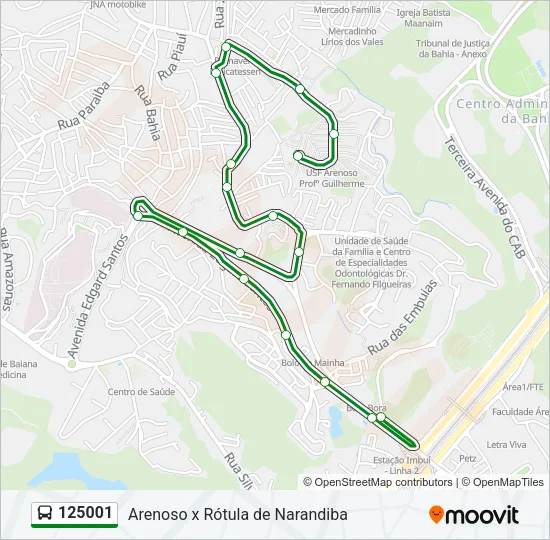 125001 Bus Line Map