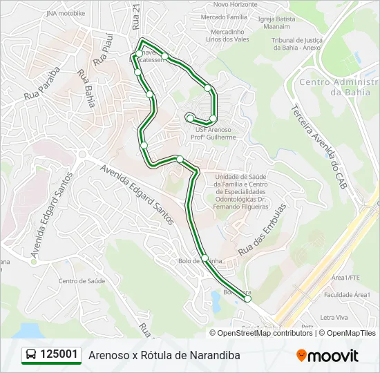 125001 Bus Line Map