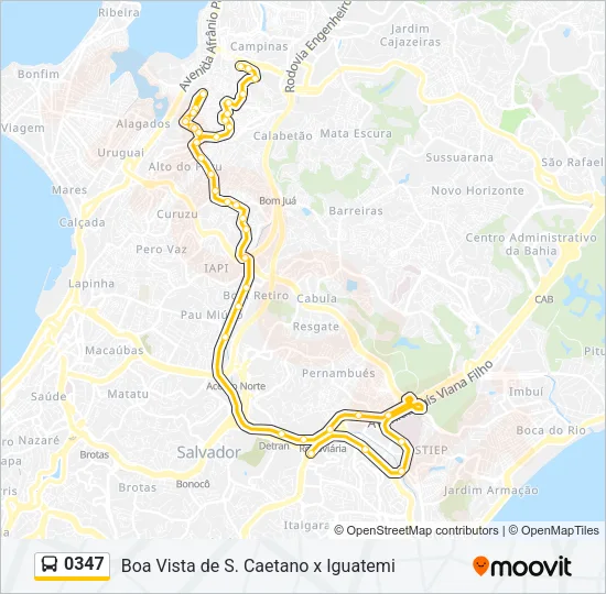 0347 Bus Line Map